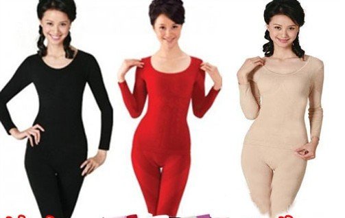 Autumn and winter velvet solid color women's thermal underwear long johns long johns set