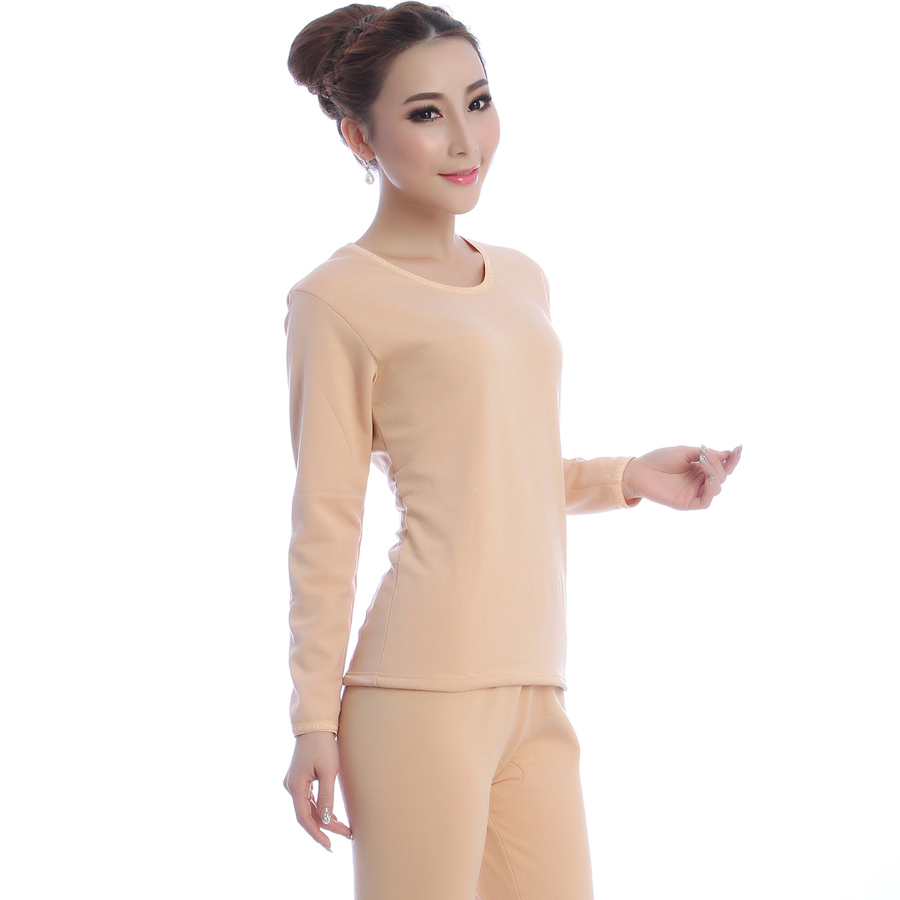 Autumn and winter women's thermal underwear plus size female lounge loose o-neck women's thermal set t626