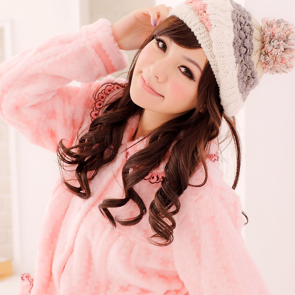 Autumn and winter women's thickening coral fleece sleepwear robe lounge fenfen princess