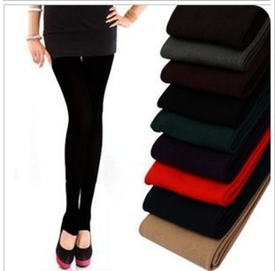 Autumn and winter women thickening pantyhose plus size thermal ankle length trousers brushed legging stockings