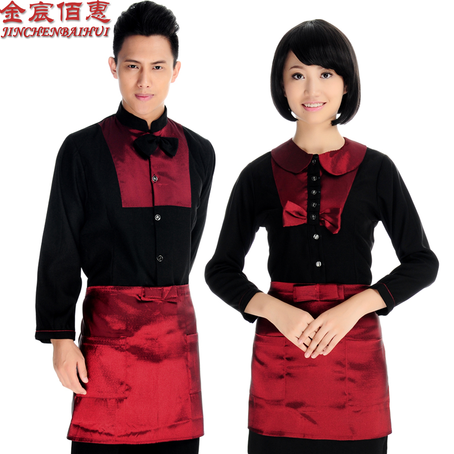 Autumn and winter work wear work wear long-sleeve waiter clothes 632