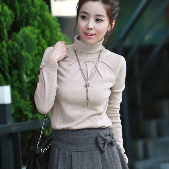 Autumn clothes women's long-sleeve sweater female sweater shirt turtleneck