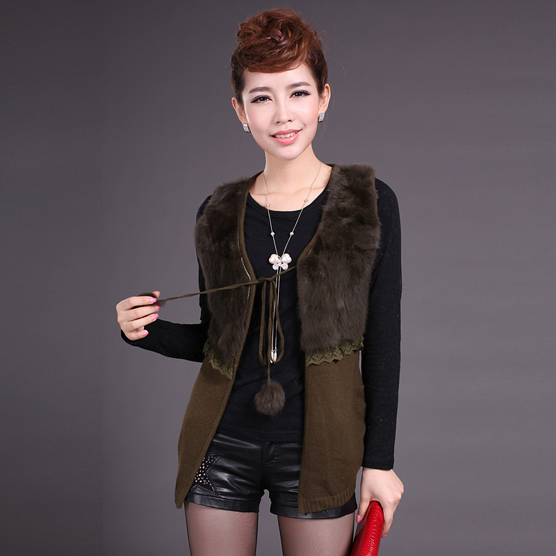 Autumn downy quality sleeveless sweater vest outerwear female 8009056