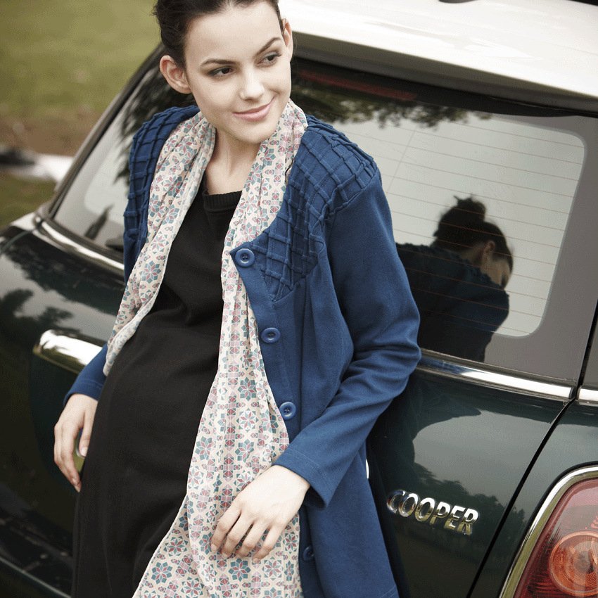 Autumn fashion maternity clothing short design cardigan knitted outerwear maternity outerwear