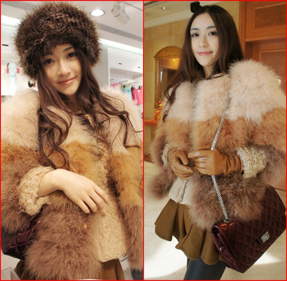 Autumn fur ostracods wool outerwear overcoat female