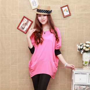 Autumn maternity clothing maternity top T-shirt batwing shirt fashion long-sleeve maternity top