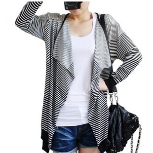 Autumn maternity clothing stripe sweater maternity top long-sleeve cardigan fashion maternity cape