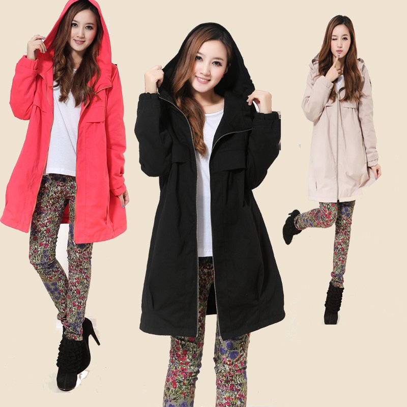 Autumn maternity clothing with a hood maternity coat maternity trench fashion maternity wadded jacket maternity top