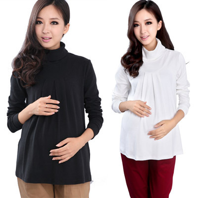 Autumn maternity top plus size maternity top mm long-sleeve T-shirt loose basic long johns