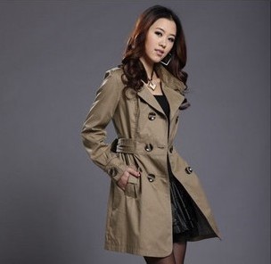 Autumn new arrival 2012 elegant women's trench double breasted slim female outerwear trench