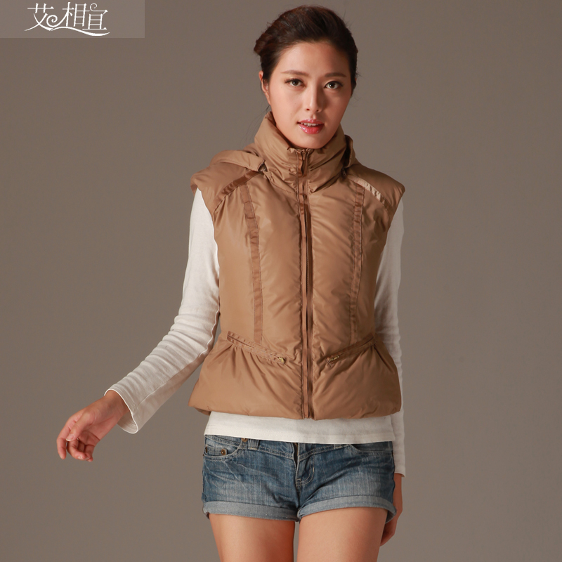 Autumn new arrival 2012 vest slim with a hood vest outerwear