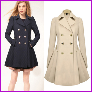 Autumn new arrival 2012 women's autumn women's fashion long-sleeve V-neck design long trench