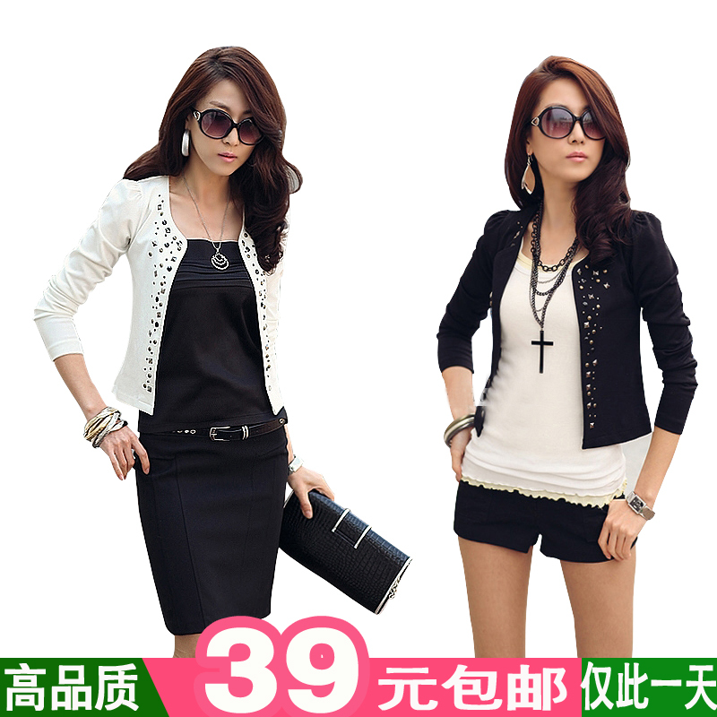 Autumn new arrival 2012 women's plus size cardigan all-match long-sleeve slim coat short jacket