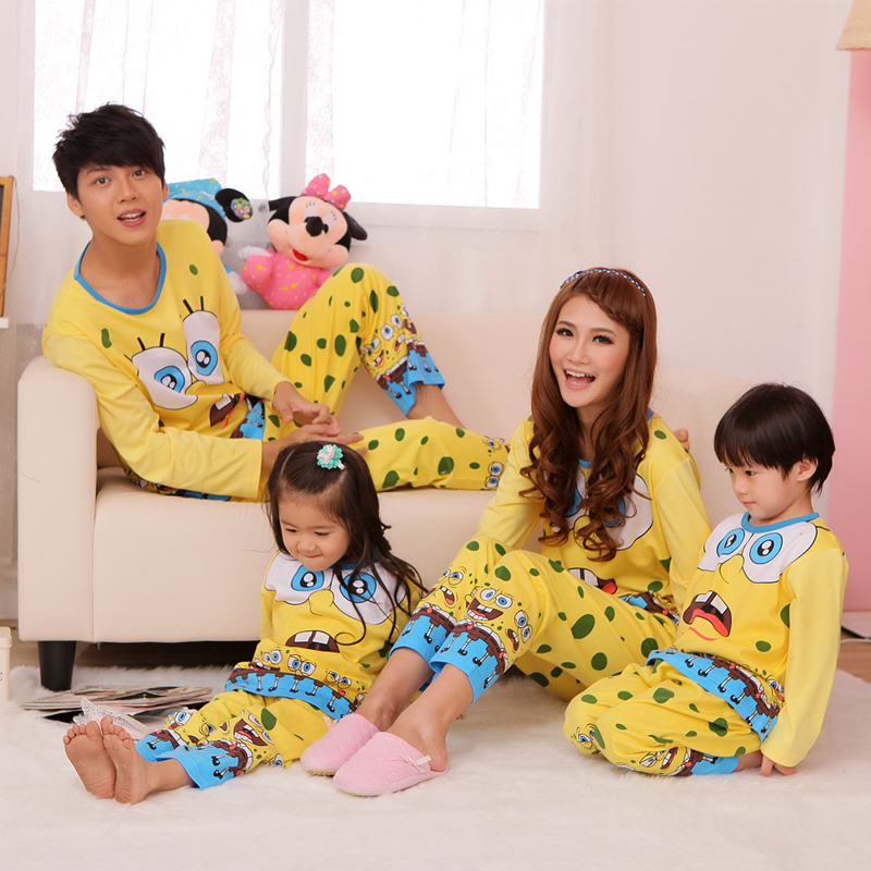 Autumn new arrival cartoon parent-child sleepwear lovers sleepwear lounge long-sleeve