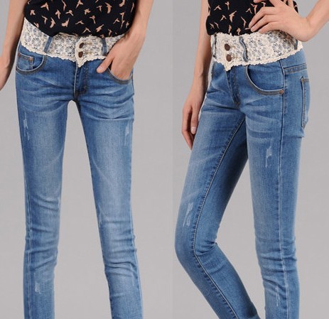 Autumn new Korean tide - tight stretch Slim   Skinny pencil pants Cowgirl woman jeans Free Shipping