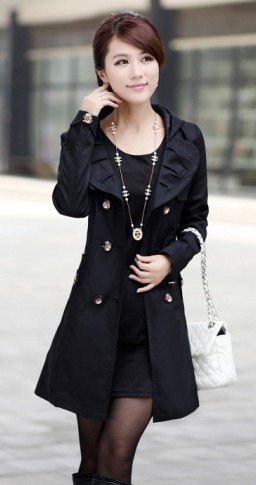 Autumn new style  women's slim long sleeve length trench,ladies' outerwear,fashion.free shipping