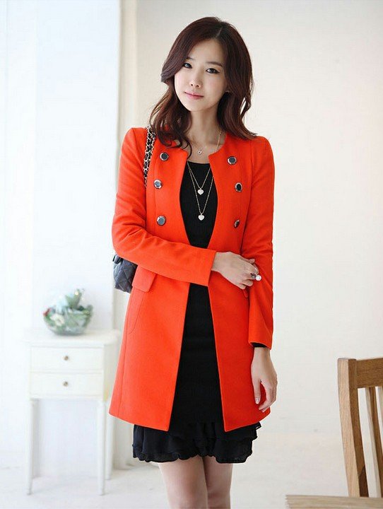 Autumn outerwear o-neck double breasted 2012 fashion trench elegant slim overcoat outerwear