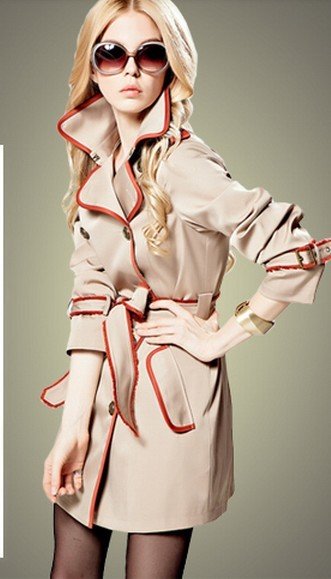 Autumn outfit coat of female money 2012 new new products Europe and the United States dust coat female coat