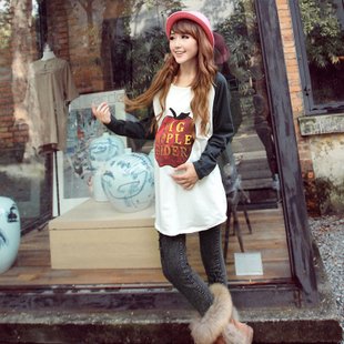 Autumn outfit new maternity dress han2 ban3 apple printing loose guard coat jacket