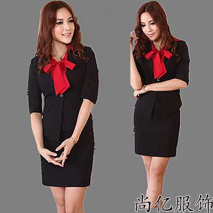 Autumn set Women 2013 plus size professional women set white collar ol professional skirt autumn skirt