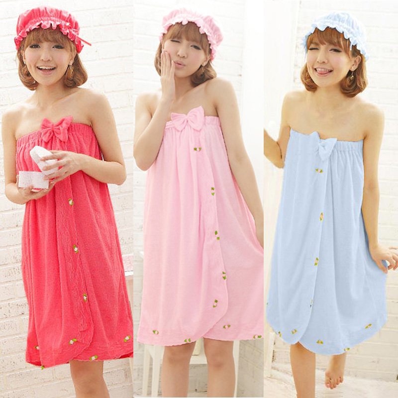 Autumn sexy sleepwear bathrobe bath towel tube top bath skirt robe summer women's toweled female bathrobe