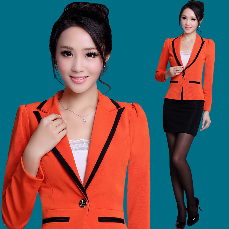 Autumn skirt slim work wear set women's autumn new arrival casual small suit jacket