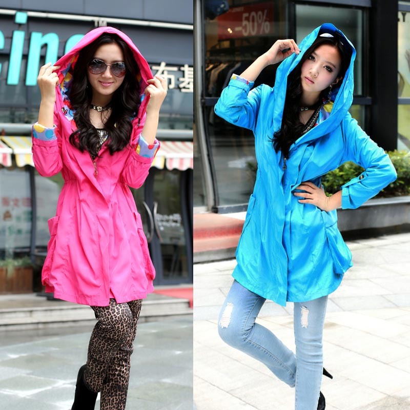 Autumn trench women's casual outerwear overcoat elastic long design thin trench Free Shipping