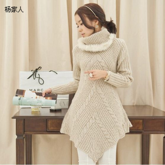 Autumn vintage sweet gentlewomen irregular twisted long design pullover outerwear dovetail thermal sweater