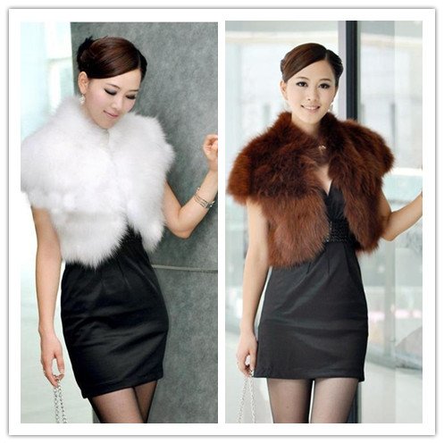 Autumn Winter New Waistcoat Temperament Stand Collar All Match Rabbit Fur Vest Slim Faux Fur Short Style  Free Shipping