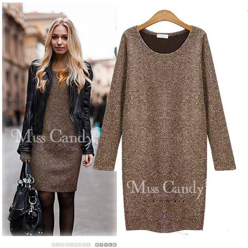 Autumn&winter warm women's acrylic bottomed dress, ladie's evening skirt, party, long sleeve, free shipping, WD0002