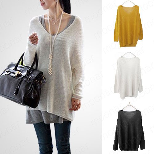 Autumn Women's Bat Sleeve Loose sweaters Casual Sweater  e0901