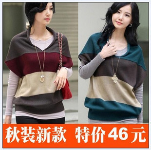 Autumn women's batwing shirt short-sleeve sweater outerwear plus size pullover top