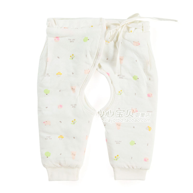 AY Rattan carpenter's autumn and winter cotton-padded baby underwear thickening pa996-109m baby thermal open-crotch trousers