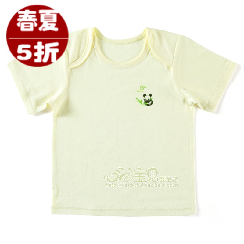 AY Rattan carpenter's summer bamboo fibre baby underwear pa890-99k short-sleeve top baby sleepwear