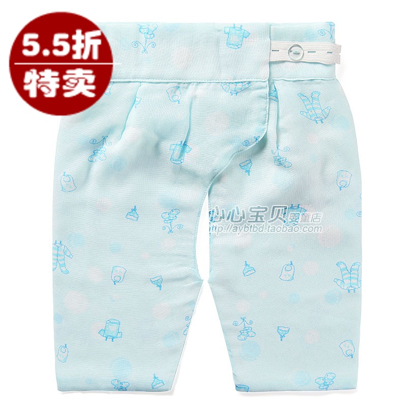 AY Summer gauze baby underwear panties ny555-182-3 baby boy open-crotch trousers