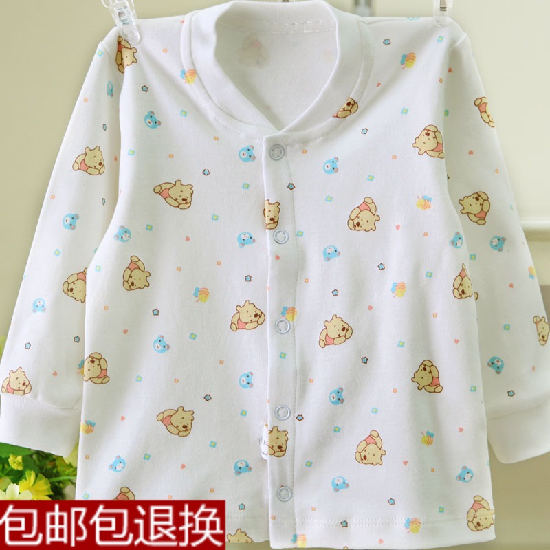 AY Tian tian blue 100% cotton baby underwear s502-16 baby WINNIE double-breasted top clothing lounge