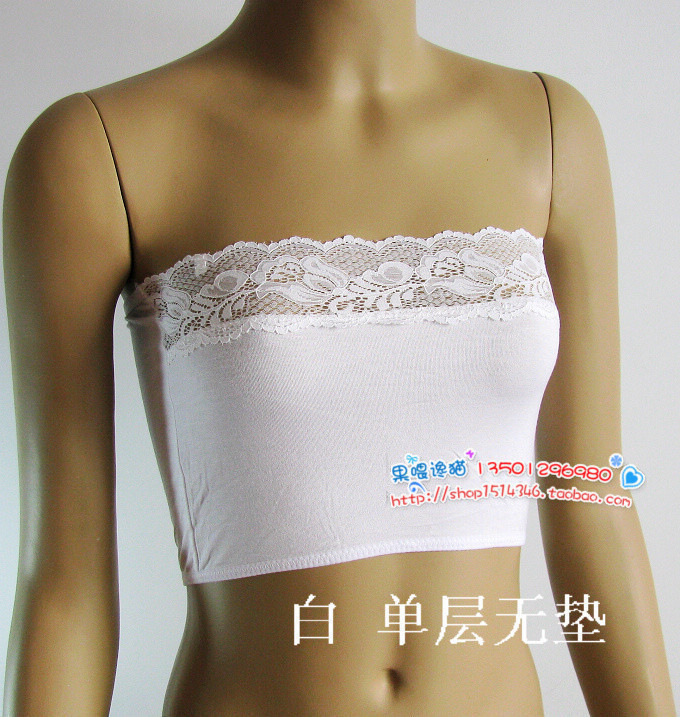 Az03 lace modal cotton tube top spaghetti strap seamless tube top bra basic vest ultra-thin