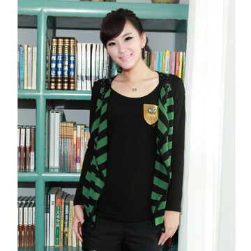 B 2012 autumn fashion stripe vest long-sleeve zay3012 twinset