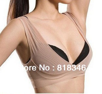 B&H 82Q9 free ship  Ahh Bra BODY SHAPER  Dude CHIC Push Up BREAST SUPPORT chest holder Seamless slimming pants shaper