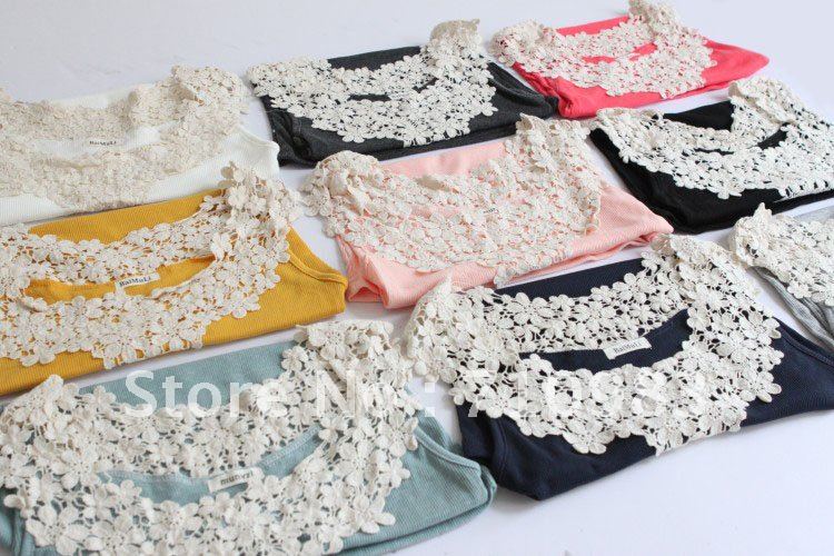 b9Billion purchase new explosion piece flower daisy petal lace hook flower collar hollow stitching cotton vest