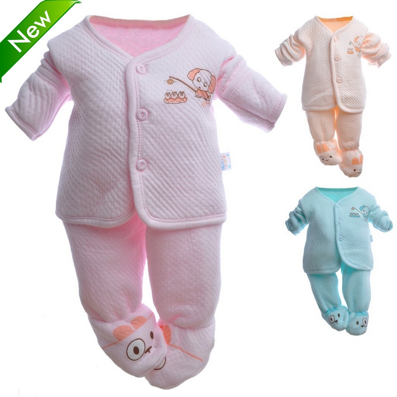 Baby 2012 new arrival winter infant thermal 100% cotton underwear pack set