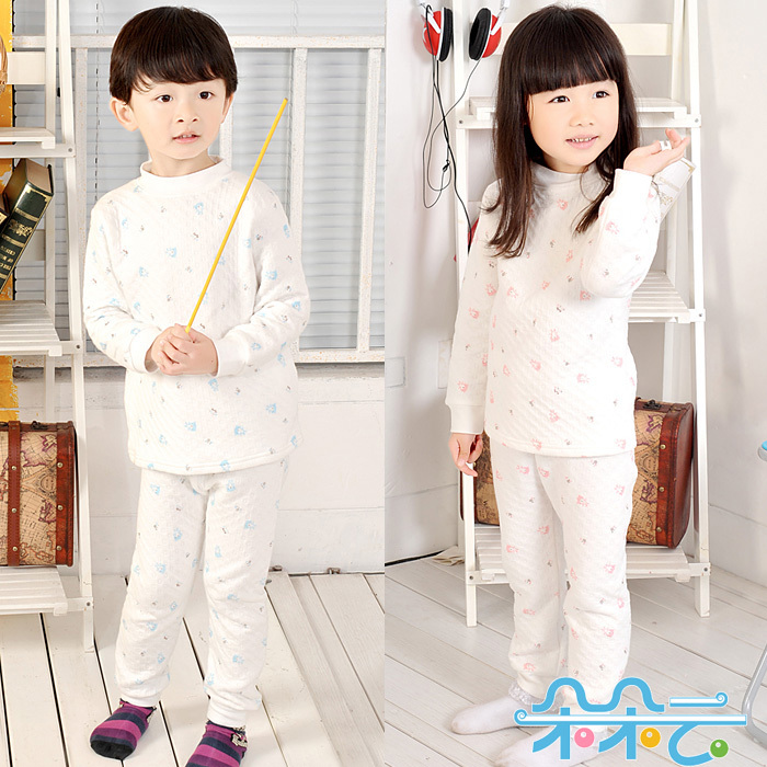 Baby autumn and winter child underwear air cotton thermal underwear set long johns children