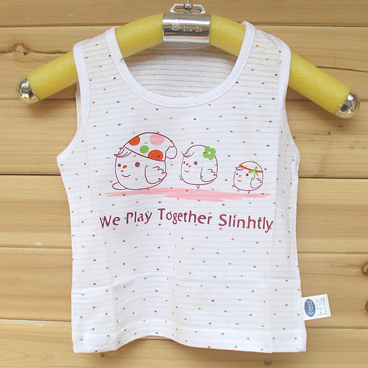 Baby children's clothing summer baby summer underwear 100% cotton top summer vest child sleepwear