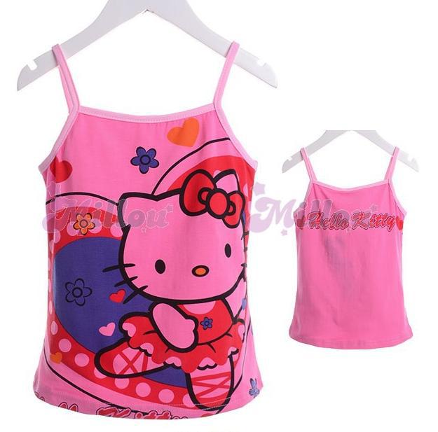 Baby gift ! girl's wear Summer shirt KT cat cotton vest BB1232039216