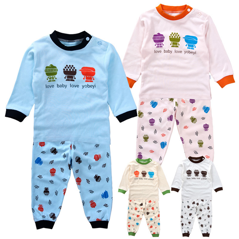 Baby long johns long johns child underwear set bamboo fibre lounge 7885