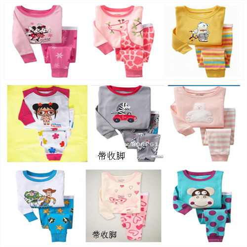 Baby lounge set sleepwear child 100% cotton underwear long-sleeve set