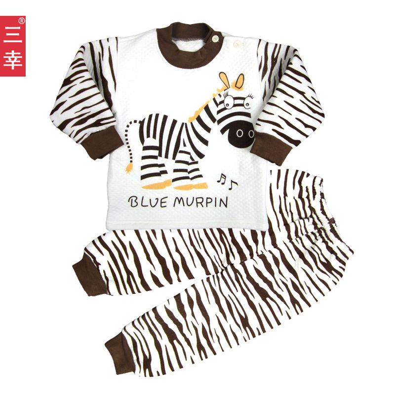 Baby thermal underwear set sleepwear baby clothes autumn and winter baby underwear male female child