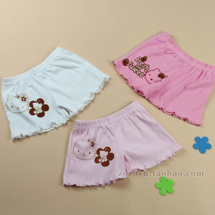 Baby trunk female child boxer panties child spring and autumn 100% cotton shorts