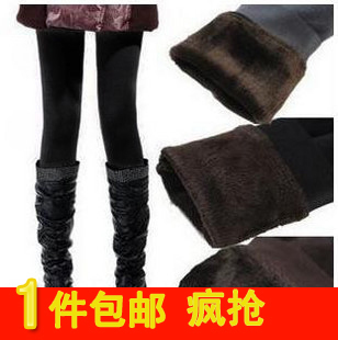 Ball winter high waist plus size plus velvet thickening warm pants female koala velvet legging