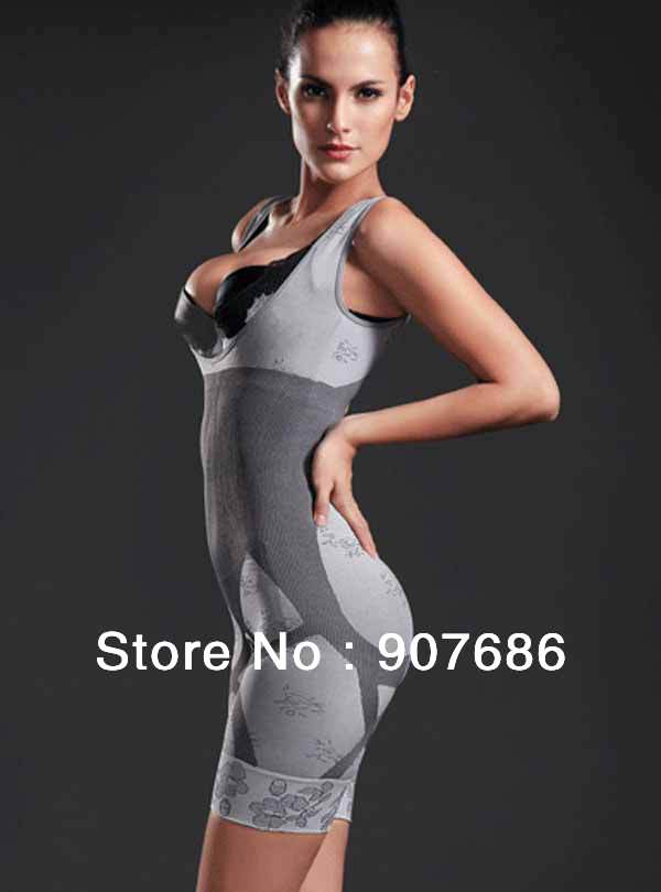 Bamboo Charcoal Body Magic garment seamless the slimming corset suit Underwear abdomen in the long Siamese bodysuit #8005